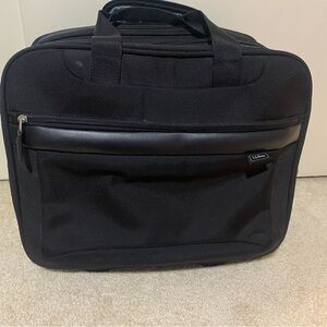 L.L. Bean Black Men's Laptop Briefcase with Front Organizer